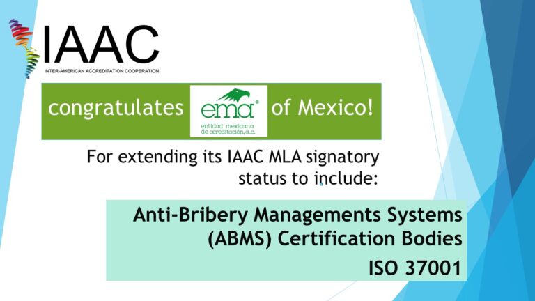 EMA - IAAC MLA Signatory for ABMS Certification Bodies