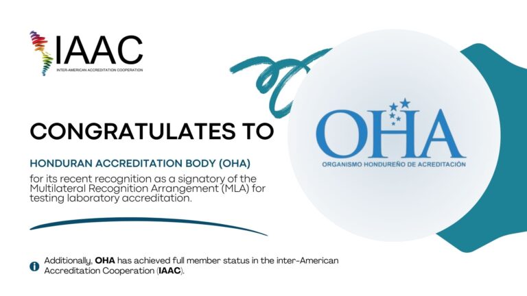 OHA has been recognized as a signatory of the MLA for testing laboratory accreditation