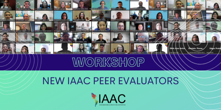 Training workshop for new IAAC Peer Evaluators